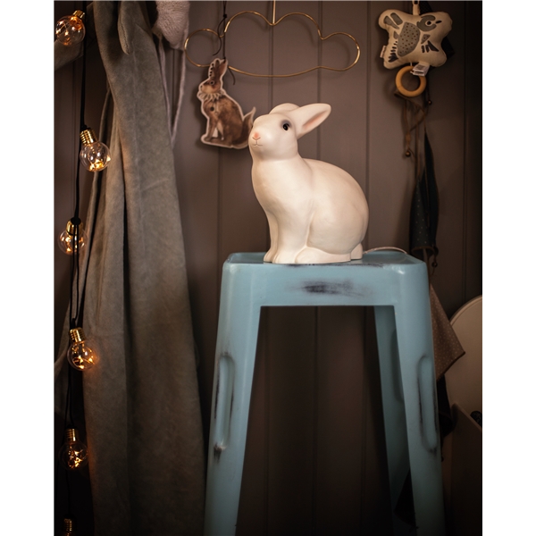 Lampe Klassisk Kanin Hvid (Billede 2 af 4)