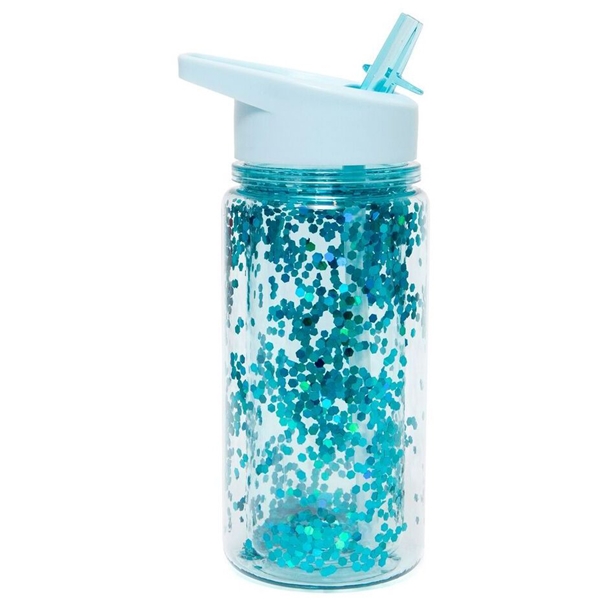 Vandflaske Glitter Blå