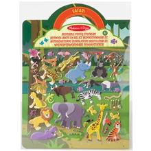 Reusable Puffy Stickers Playset Safari