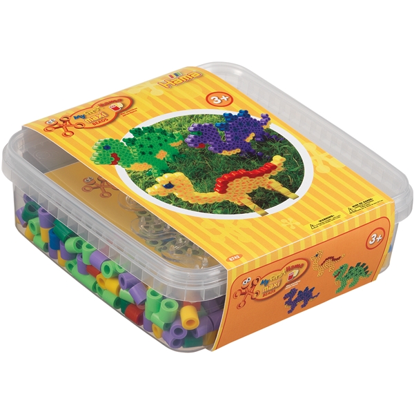 Hama MAXI Box 600 stk. Dinosaurs (Billede 1 af 2)