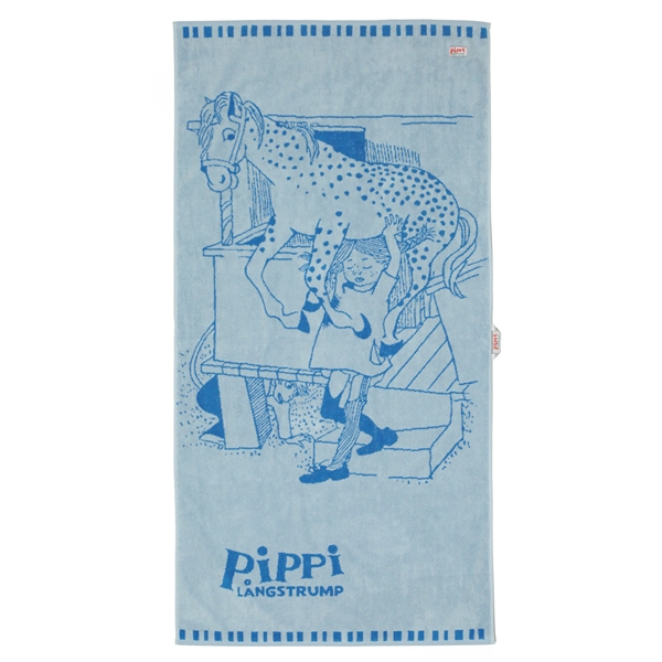 Pippi Langstrømpe Badehåndklæde Blå