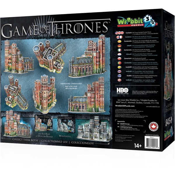 Wrebbit 3D-puslespil Game of Thrones Red Keep (Billede 6 af 6)