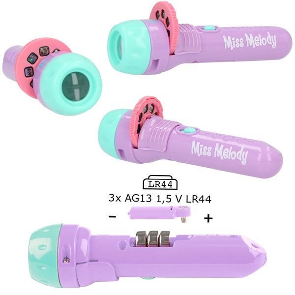 Frøken Melody Lommelygte m. Visuel Effekt (Billede 3 af 4)