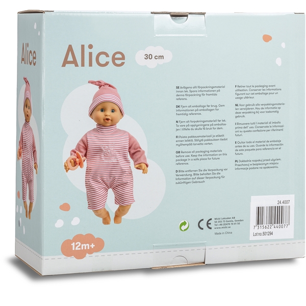 Babydukke Alice 30 cm (Billede 3 af 3)