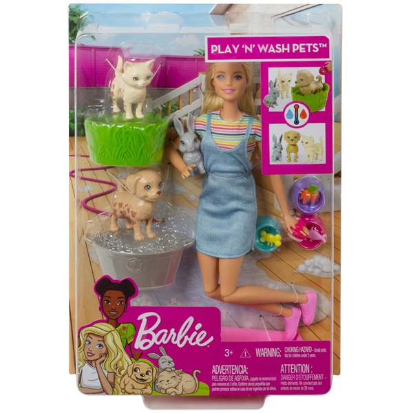 Barbie Play & Wash Husdyr Legesæt (Billede 2 af 3)