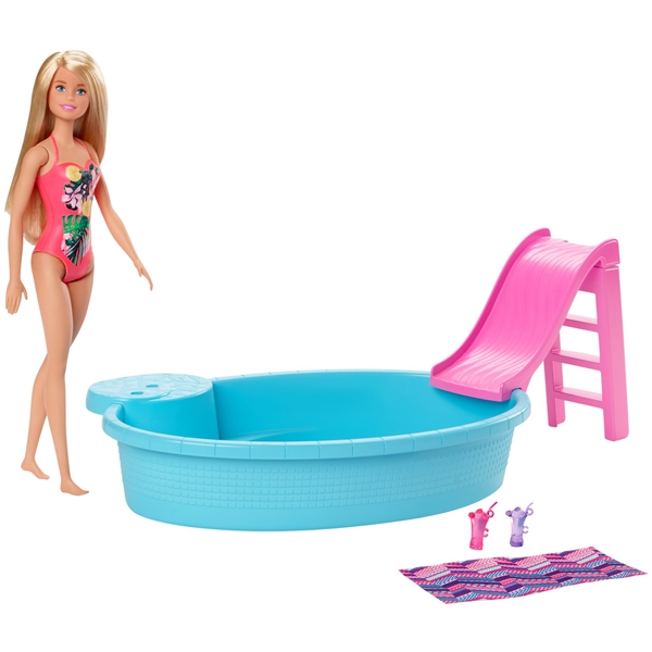 Barbie Dukke & Pool Legesæt (Billede 1 af 3)