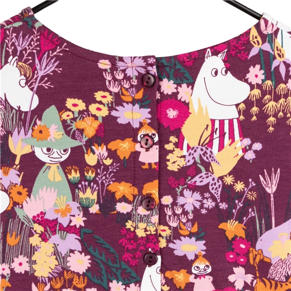 Mumi Smørblomst Kjole Burgundy (Billede 2 af 5)