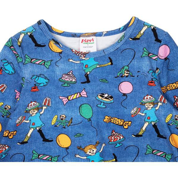 Fest Pippi Kjole Denim (Billede 3 af 5)