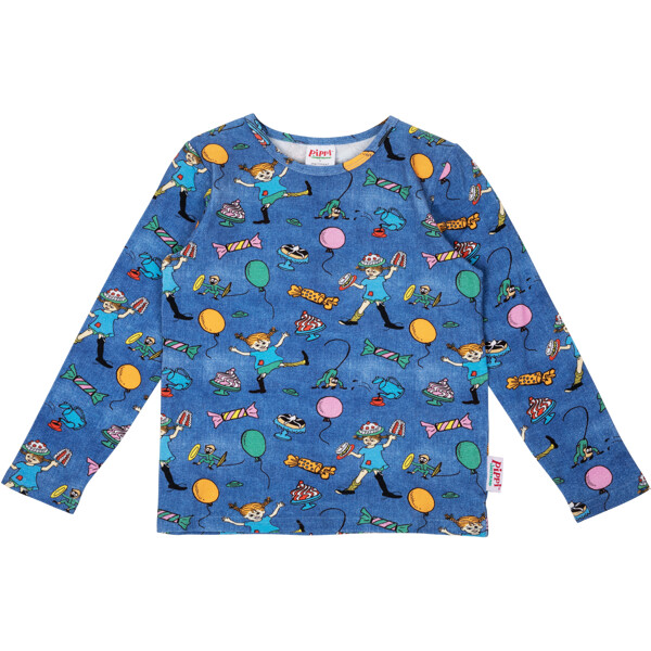 Fest Pippi Trøje Denim (Billede 1 af 3)