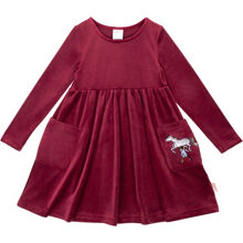 Pippi Hesten Velourkjole Burg 116 cl