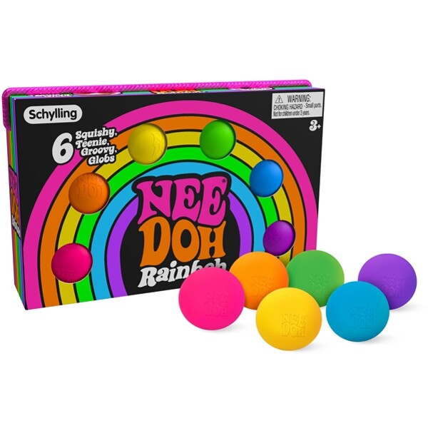 NeeDoh Teenie Rainbow Pakke med 6 stk. (Billede 1 af 2)