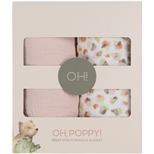 Pink - Oh, Poppy! Holly Muslin Swaddle Blanket Pakke