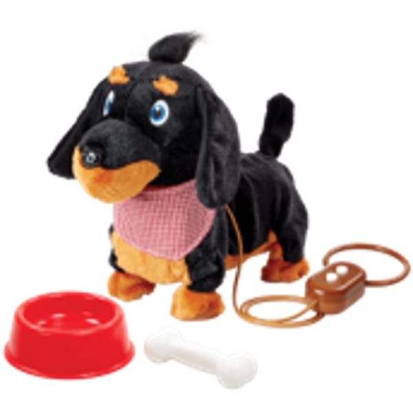 Happy Pets Wiggle Jiggle Plysch Gravhund (Billede 1 af 3)