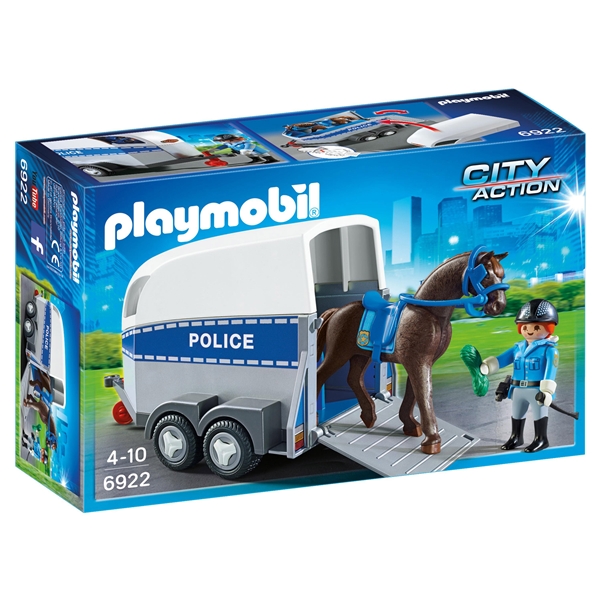 6922 Playmobil Politi med Hest og Trailer (Billede 1 af 3)