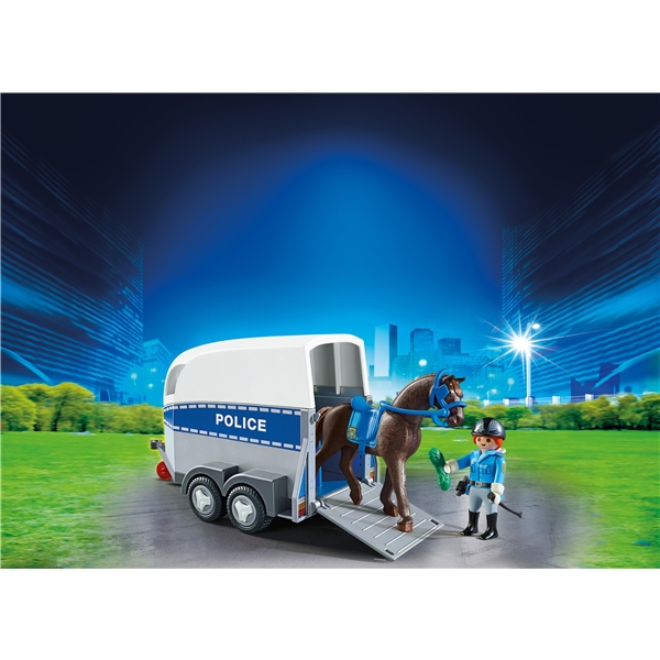 6922 Playmobil Politi med Hest og Trailer (Billede 3 af 3)