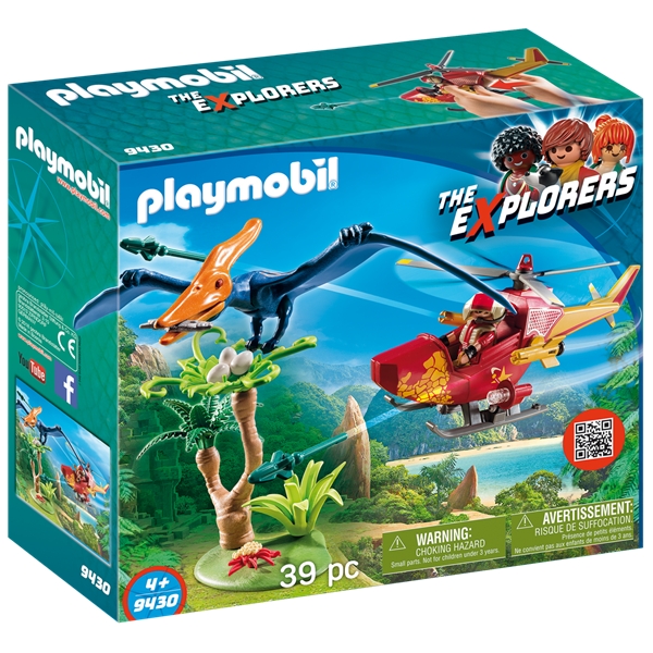 9430 Playmobil Helikopter med Flyveøgle (Billede 1 af 4)