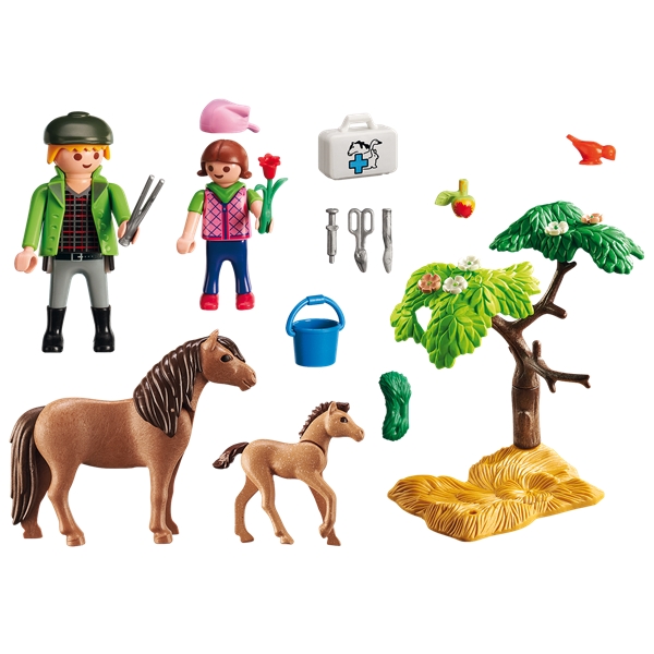 6949 Playmobil Dyrlæge med Pony og Føl (Billede 2 af 4)