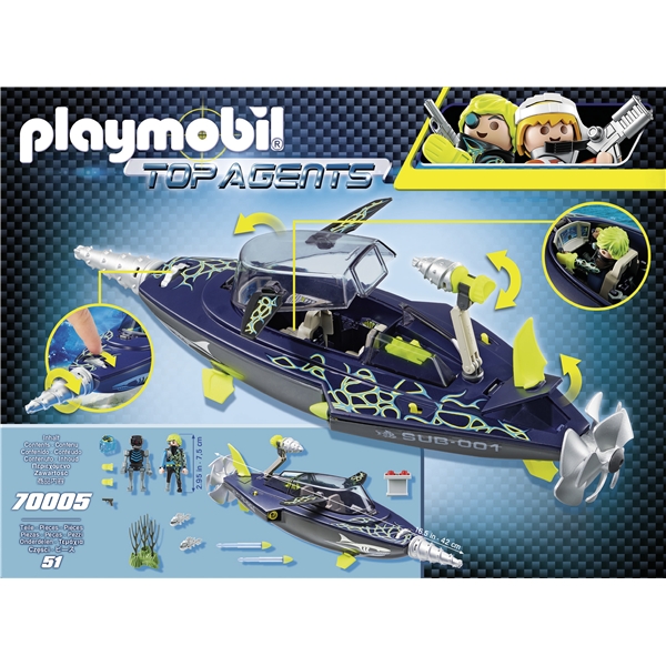 70005 Playmobil TEAM S.H.A.R.K Destroyer med Bor (Billede 2 af 3)