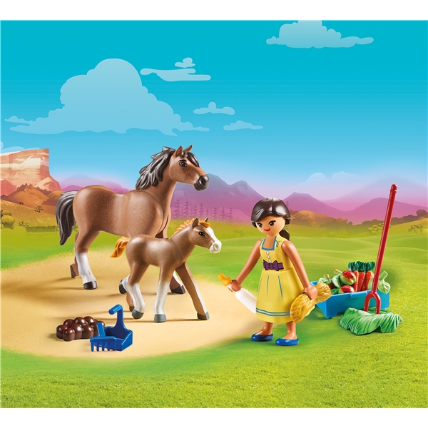 70122 Playmobil Pru med Hest og Føl (Billede 2 af 2)