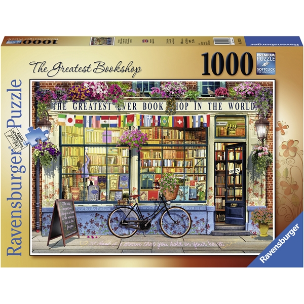 Puslespil 1000 Brikker The Greatest Bookshop (Billede 1 af 2)