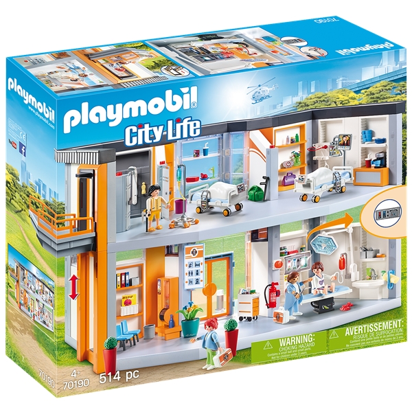 70190 Playmobil Stort Hospital med Møbler (Billede 1 af 3)