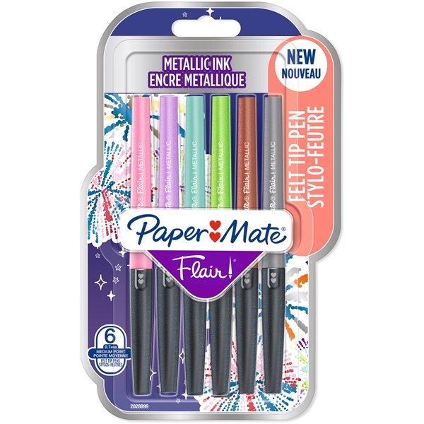 PaperMate Flair Metallic Pakke med 6 stk. (Billede 1 af 3)