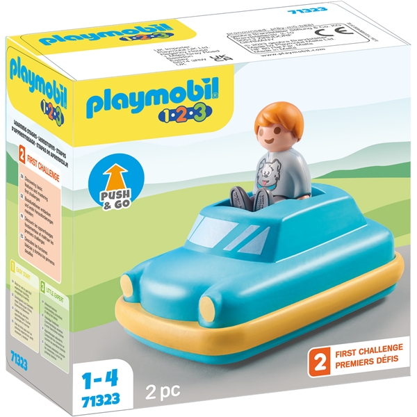 71323 Playmobil 1.2.3 Push & Go Car (Billede 1 af 4)