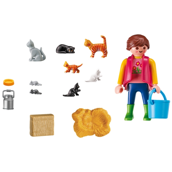 6139 Playmobil Kvinde med Kattefamilie (Billede 2 af 3)