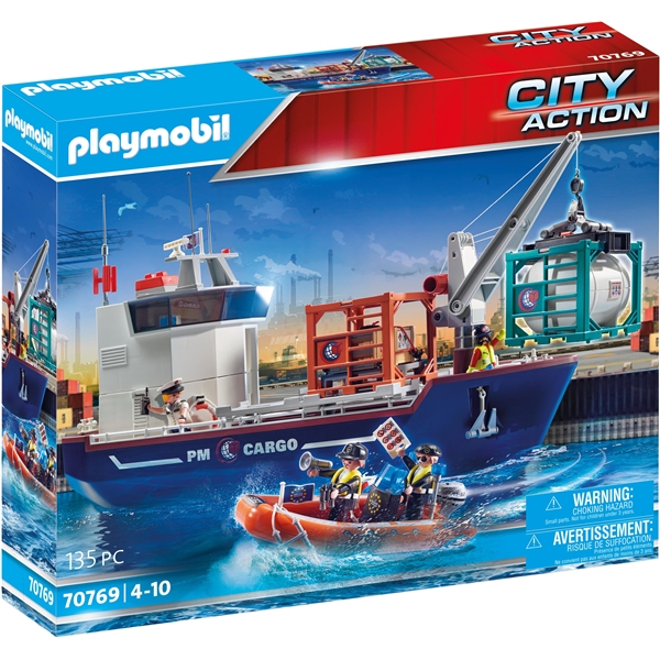 70769 Playmobil Cargo Godsskib med Båd (Billede 1 af 5)