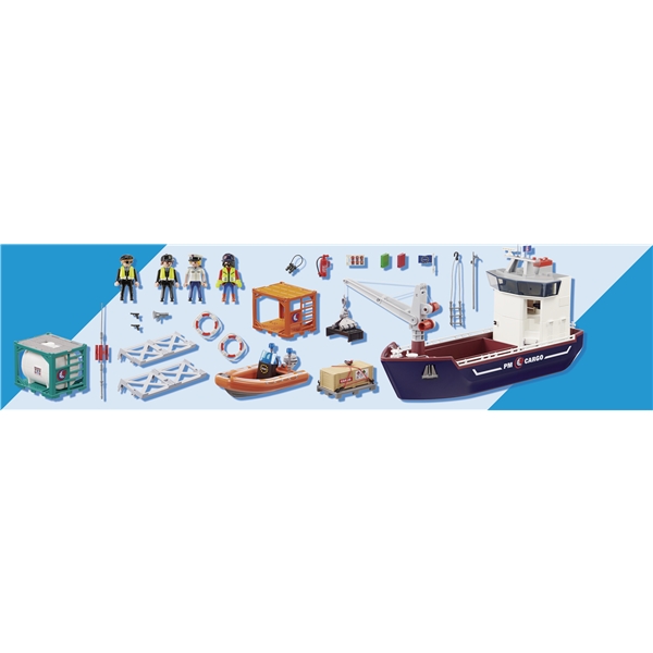 70769 Playmobil Cargo Godsskib med Båd (Billede 2 af 5)