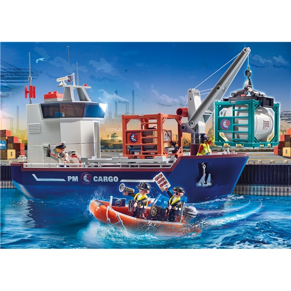 70769 Playmobil Cargo Godsskib med Båd (Billede 4 af 5)