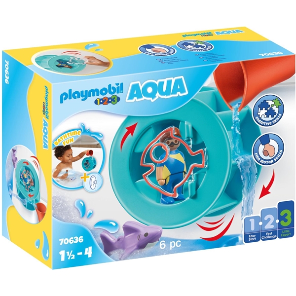 70636 Playmobil 123 AQUA Vandhjulet med Babyhaj (Billede 1 af 5)