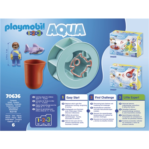 70636 Playmobil 123 AQUA Vandhjulet med Babyhaj (Billede 5 af 5)