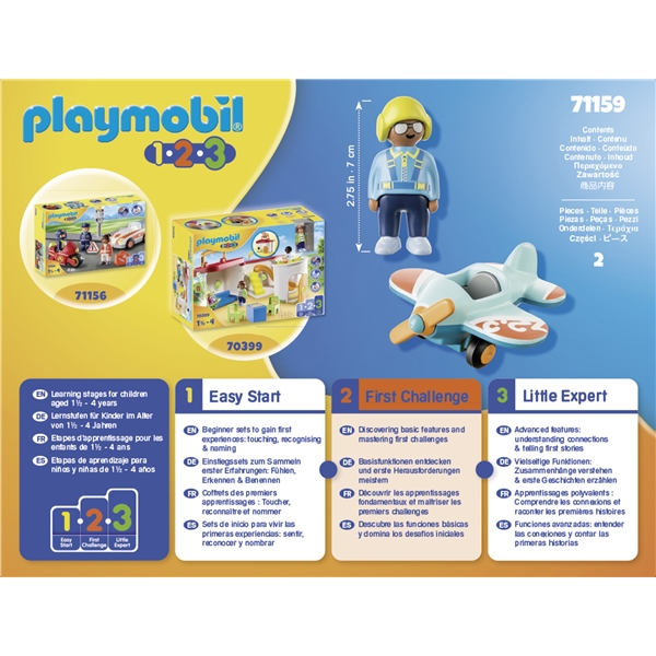 71159 Playmobil 1.2.3 Flyvemaskine (Billede 4 af 4)