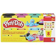 Play-Doh-sæt med 8 farverige dåser