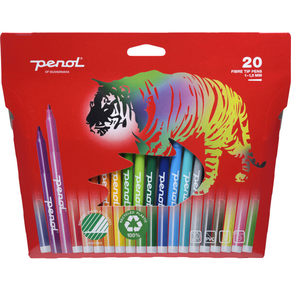 Penol Fiberpenne 20-pak