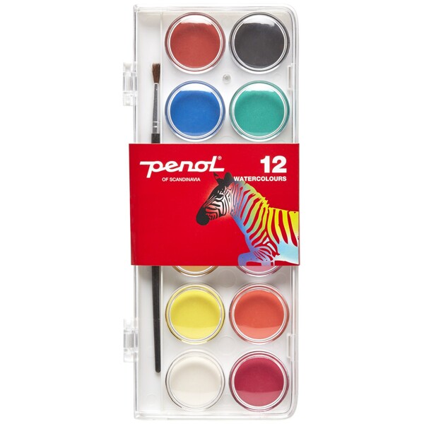Penol Standard Akvarelfarve 12 Farver (Billede 1 af 2)