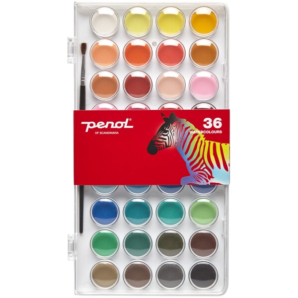 Penol Standard Akvarelfarve 36 Farver (Billede 1 af 3)