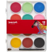 Penol Jumbo Standard Akvarelfarver 12 Farver