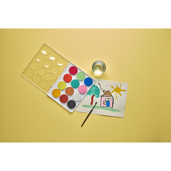 Penol Jumbo Standard Akvarelfarver 12 Farver (Billede 2 af 2)