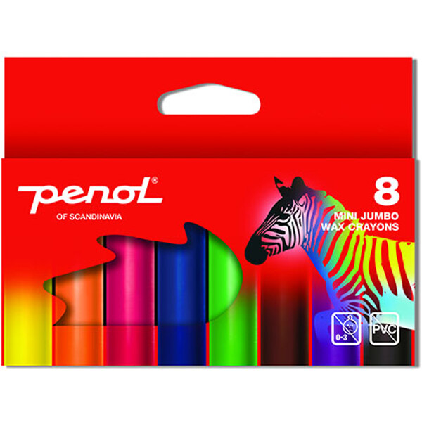 Penol Mini Jumbo Vokskridt 8-pak