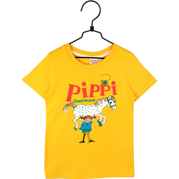 Pippi Langstrømpe T-shirt Gul