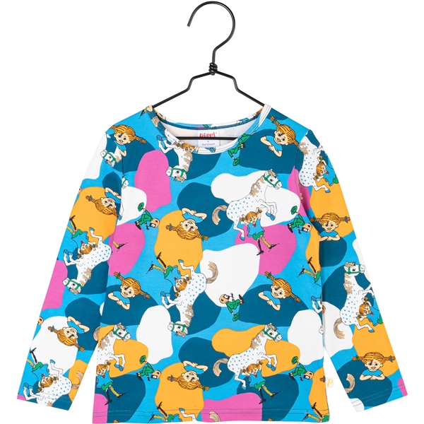 Pippi Plet Bluse Blå (Billede 1 af 2)