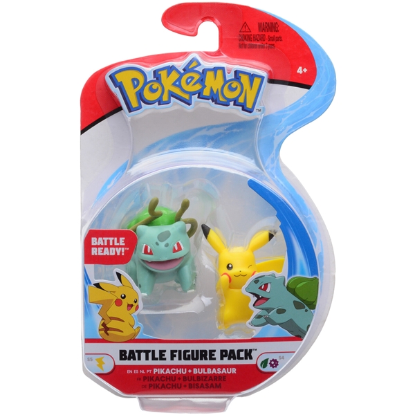 Pokémon Battle Figure (Bulbasaur & Pikachu) (Billede 1 af 4)