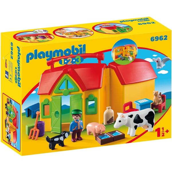 6962 Playmobil 1.2.3 Rejsebondegård (Billede 1 af 6)