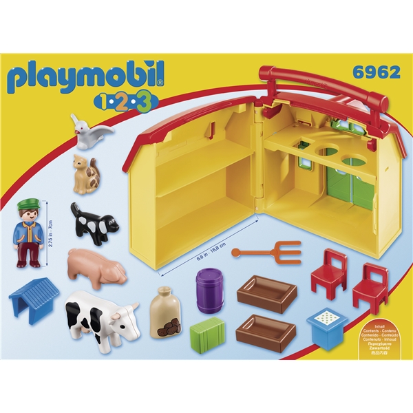6962 Playmobil 1.2.3 Rejsebondegård (Billede 2 af 6)
