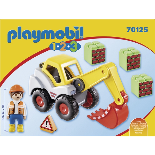 70125 Playmobil 1.2.3 Shovel Excavator (Billede 2 af 4)
