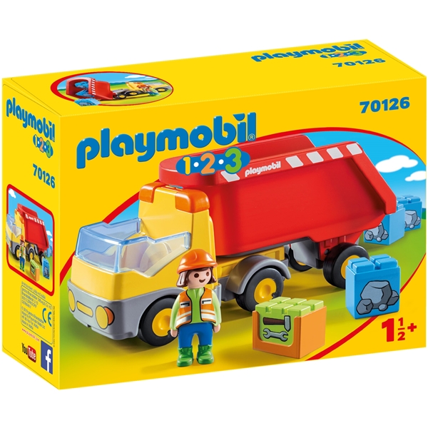 70126 Playmobil 1.2.3 Dump Truck (Billede 1 af 4)