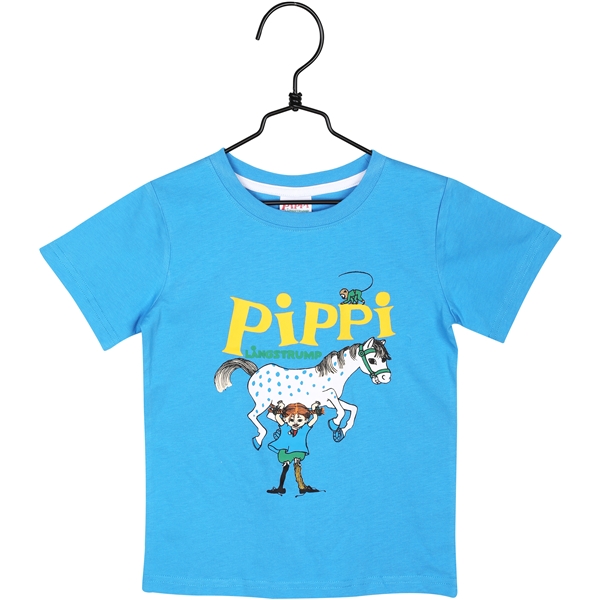 Pippi T-shirt Blå (Billede 1 af 2)