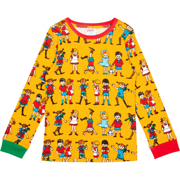 Pippi med Venner Pyjamas Gul (Billede 2 af 5)